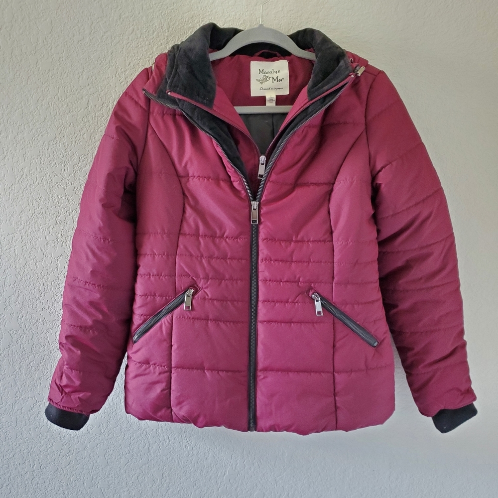 Maralyn and Me puffer hooded jacket NWOT